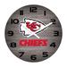 Imperial Gray Kansas City Chiefs Weathered 16" Clock