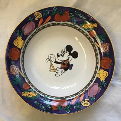 Disney Dining | 1 Vintage Disney 9” Bowl Serving Salad Pasta Vegetables Minnie Mouse Stoneware | Color: Tan | Size: 9 Inch