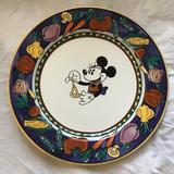 Disney Dining | 1 Vintage Disney 12 Inch Plate Platter Charger Serving Dish Vegetables Stoneware | Color: Tan | Size: 12”