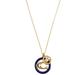 Coach Jewelry | Coach Goldtone Signature C Blue Enamel Swarovski Crystal Double C Necklace | Color: Blue/Gold | Size: Os