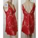 Free People Dresses | Free People Night Shimmers Mini Dress Sz 0 Red | Color: Red | Size: 0