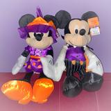 Disney Toys | Disney Halloween Mickey & Minnie Plush Dolls | Color: Orange/Purple | Size: One