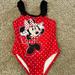 Disney Swim | Disney Minnie Mouse Bathing Suit Size 4t | Color: Red/White | Size: 4tg