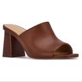 Nine West Shoes | Hp Nine West Wylow Women's Heeled Slide Sandals In Rich Coffee Color | Color: Brown | Size: 6