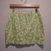 Lilly Pulitzer Skirts | Lilly Pulitzer Cotton Mini Skirt ( S Small ) - Lime Green/Pink Floral | Color: Green/Pink | Size: S
