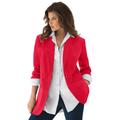 Plus Size Women's Boyfriend Blazer by Roaman's in Vibrant Red (Size 42 W) Professional Jacket