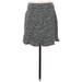 Ann Taylor LOFT Casual Mini Skirt Mini: Gray Tweed Bottoms - Women's Size Small