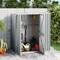 vidaXL Garden Tool Shed Grey 161x89x161 cm Galvanised Steel