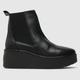 Fly London hagu platform chelsea boots in black