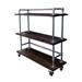 Restore by PIPE DECOR Industrial 3 Tier Solid Wood & Steel Pipe Bar Cart with Wheels