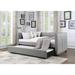 Modern Wood Daybed with Trundle, Fabric Daybed