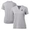 Women's Cutter & Buck Heather Gray Miami Marlins DryTec Forge Stretch V-Neck Blade Top