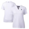 Women's Cutter & Buck White Seattle Mariners DryTec Forge Stretch V-Neck Blade Top