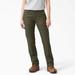 Dickies Women's Flex DuraTech Straight Fit Pants - Moss Green Size 8 (FD085)