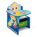 Delta Children Cocomelon 22.83" Writting & Chair Desk w/ Storage Wood in Blue/Brown, Size 23.23 H x 22.83 W x 20.47 D in | Wayfair TC83896CM-1224