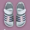 Adidas Shoes | Adidas Duramo Sl Sandal Halo Blue Iridescents Lightmotion Unisex Size 9.5 | Color: Purple/White | Size: 9.5
