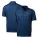 Men's Cutter & Buck Navy Michigan Wolverines Big Tall Pike Double Dot Print Stretch Polo
