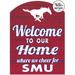 Red SMU Mustangs 16'' x 22'' Marquee Sign