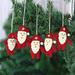 The Holiday Aisle® Santa Dance, Wool Felt Ornaments Set Of 5 Fabric in Red/White | 4.8 H x 4.3 W x 1 D in | Wayfair