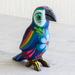 Bayou Breeze Colorful Macaw Figurine Wood in Blue/Brown/Gray | 3.5 H x 1.2 W x 2.6 D in | Wayfair 40E039868AD34FBE886501E61E4BDAD1