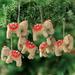 The Holiday Aisle® Cute Elephants Wool Felt Ornaments Set Of 6 Fabric | 2.1 H x 3 W x 1.4 D in | Wayfair BF77D3CABC4E4512A1D265CEBD7B5302