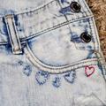 American Eagle Outfitters Other | American Eagle Overall Shorts With Unique Sewn In Heart Design Size Xs | Color: Blue | Size: Xs