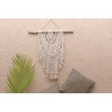 Dakota Fields Cotton Wall Hanging w/ Hanging Accessories Included Cotton in Brown/White | 30.5 H x 24.5 W in | Wayfair