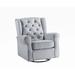 Armchair - Winston Porter Donaciano 35" Wide Tufted Swivel Armchair Polyester/Fabric in Black/Brown/Gray | 37 H x 35 W x 34 D in | Wayfair