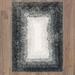 Ombre Border Rectangle Bath Rug Dark Gray, 45 x 27, Dark Gray