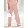 Palazzohose LASCANA, Damen, Gr. 38, N-Gr, rosa (rosé), Stoff, Obermaterial: 64% Polyester, 32% Viskose, 4% Elasthan, unifarben, modisch, figurumspielend lang, Hosen, im Business-Look, elegante Anzughose mit Taschen, Topseller
