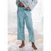 Culotte S.OLIVER, Damen, Gr. 36/38, N-Gr, blau (türkis meliert), Feinstrick, Obermaterial: 60% Baumwolle, 40% Polyester, meliert, casual, sehr bequem 7/8-Länge, Hosen, in Melange-Optik