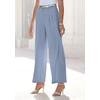 Palazzohose LASCANA, Damen, Gr. 38, N-Gr, blau (hellblau), Stoff, Obermaterial: 64% Polyester, 32% Viskose, 4% Elasthan, unifarben, modisch, figurumspielend lang, Hosen, im Business-Look, elegante Anzughose mit Taschen, Topseller