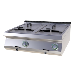 Elektro Doppel-Fritteuse Fritteuse Tischgerät 2x 13 Liter 800x730x313 mm