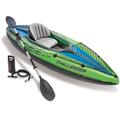 Einerkajak INTEX "Challenger K1 Kayak Set" Kleinboote bunt (hellblau, hellgrün, schwarz) Boote