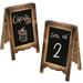 MyGift Mini Free-Standing Chalkboard, 15" x 9.5" Wood/Fiberboard in Black/Brown | 15 H x 9.5 W x 9.44 D in | Wayfair WAYTB-HOM1246BRN-X2