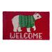 Entryways Polar Welcome Coir 28 in. x 17 in. Outdoor Door Mat Coir in Brown/Red | 28 H x 17 W x 0.5 D in | Wayfair P2441