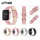 Bracelet en cuir Pour apple watch bande 44mm 38mmMirror Bracelet paillettes pour smart watch