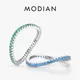 MODIAN-Bagues multicolores en argent regardé 925 pour femmes bague d'éternité en diamant simulé CZ