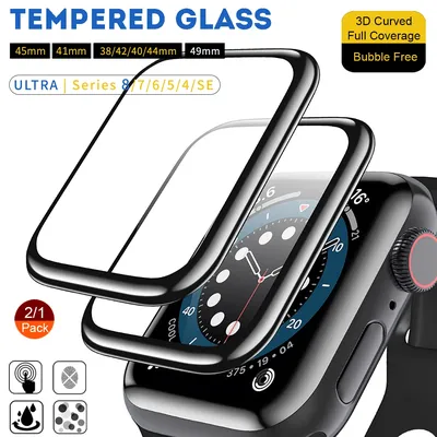 Protecteur d'écran pour Apple Watch Ultra bord incurvé 3D verre HD Guatemala film iWatch 49mm