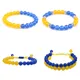 Bracelet en pierre naturelle pour hommes et femmes bracelets de perles jaunes et bleues sensation