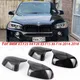 Garniture de couverture de rétroviseur en Fiber de carbone noir brillant pour BMW F25 X3 F26 X4