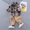 Ensemble chemise et pantalon à carreaux pour enfants vêtements formels olympiques pour enfants