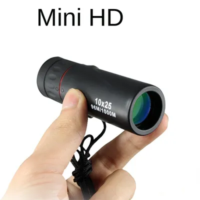 Mini monoculaires de poche 10x25 à fort grossissement caméra HD portable lunettes de vue à