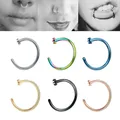 Anneaux de nez en acier inoxydable pour femmes anneau de clou Clip sur le nez faux Piercing