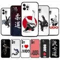 Coque de téléphone Judo I Love Judo coque souple noire coque pour iPhone Poly 11 13 Mini 14 Pro