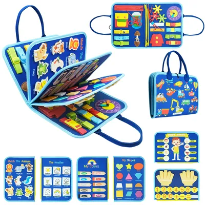 Planche d'Occupation Montessori pour Tout-petits Jouets Sensoriels pour les Premiers Pas Robe de