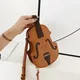 Sac à dos en cuir PU en forme de violon pour femme sac à bandoulière créatif pour femme sac à