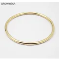 Bracelet rond simple en acier inoxydable pour femme bracelets dorés classiques bijoux fantaisie