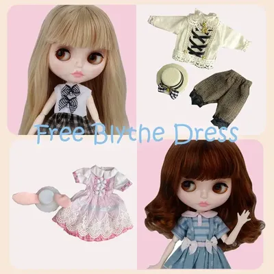 YUMMON – poupée Blyth adaptée au bricolage 30cm jouet BJD avec robe de maquillage blanche et