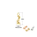Breloque lapin animal poli 3D rempli d'or bracelet bricolage collier boucles d'oreilles bijoux